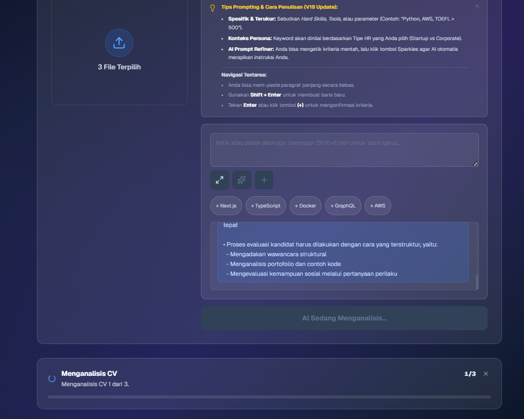 Screenshot of the SMART HR (Thesis Project) project